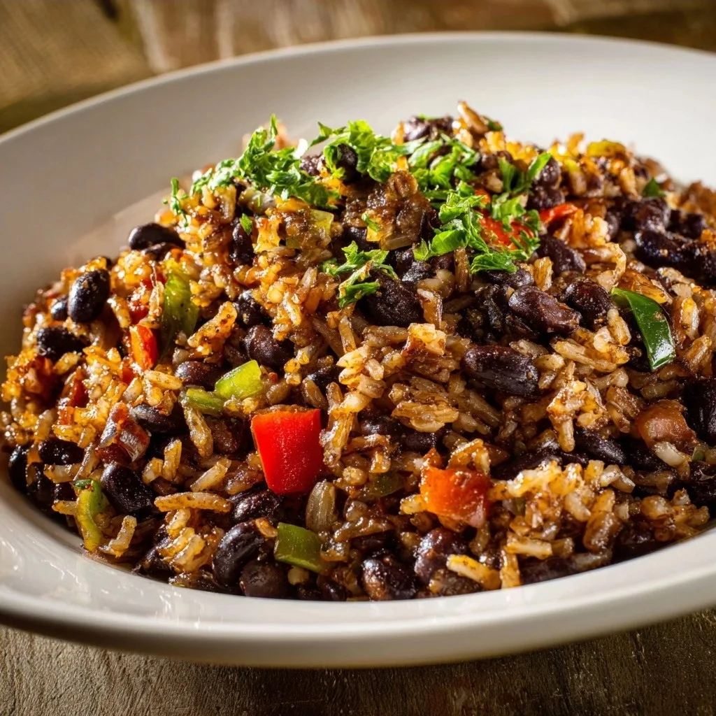Flavorful Black Bean Rice Bowl with Fresh Ingredients