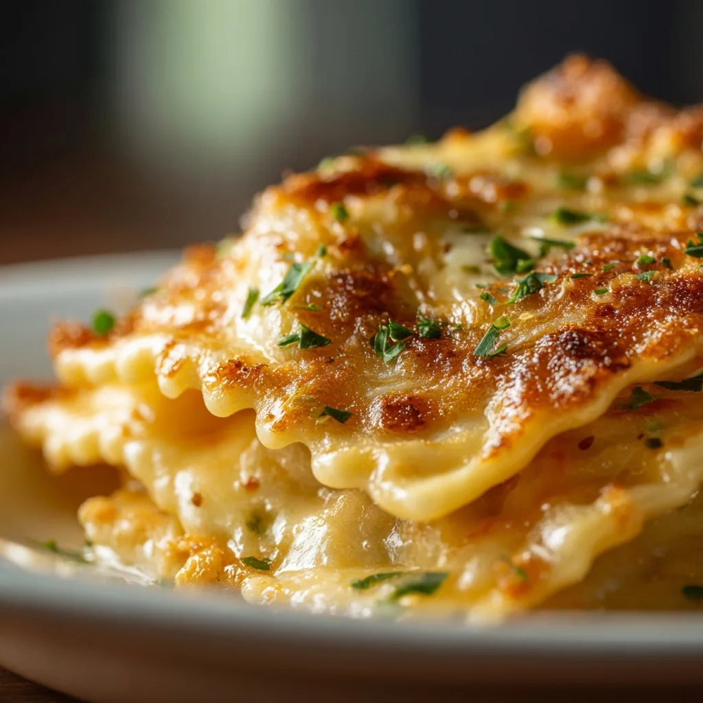 Cheese Ravioli Casserole with Marinara and Cheese
