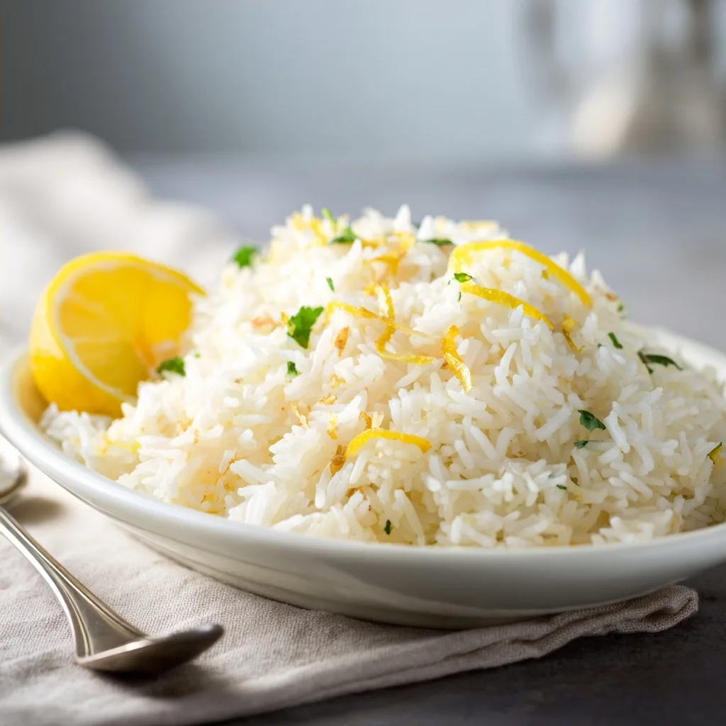 Zesty Lemon Rice Pilaf with Fresh Herbs and Peas