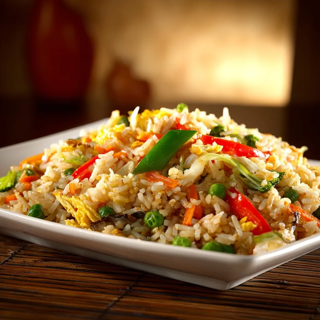 Stir-Fried Vegetable Fried Rice with Fresh Ingredients